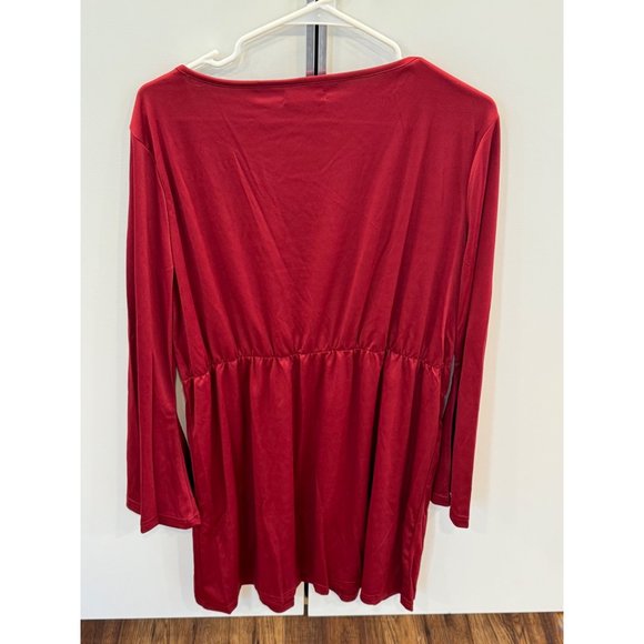 Meaneor Women's Long Bell Sleeve Round Neck Fit and Flare  Dresses - Picture 7 of 7